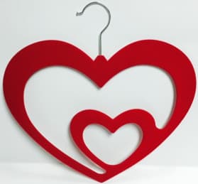 Double Heart Velvet Scarf hanger